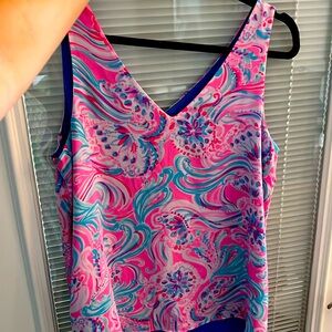 Lilly Pulitzer reversible tank blue and pink